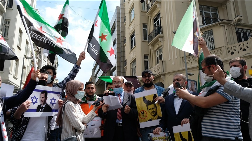 إسطنبول.. سوريون ينددون بـ"مهزلة" الانتخابات الرئاسية لنظام الأسد